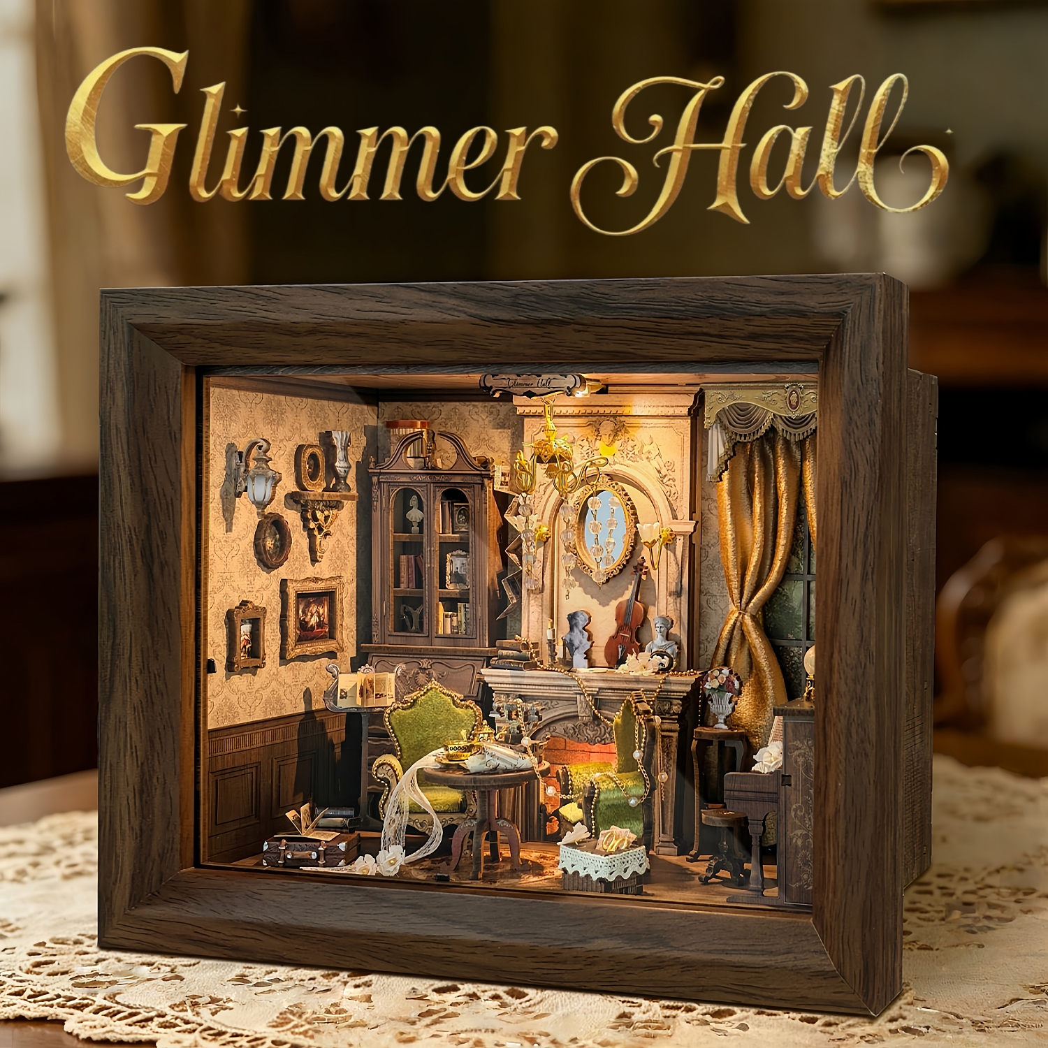 Engraved Wood Frame - طقم نموذج تجميع ثلاثي الأبعاد لبيت