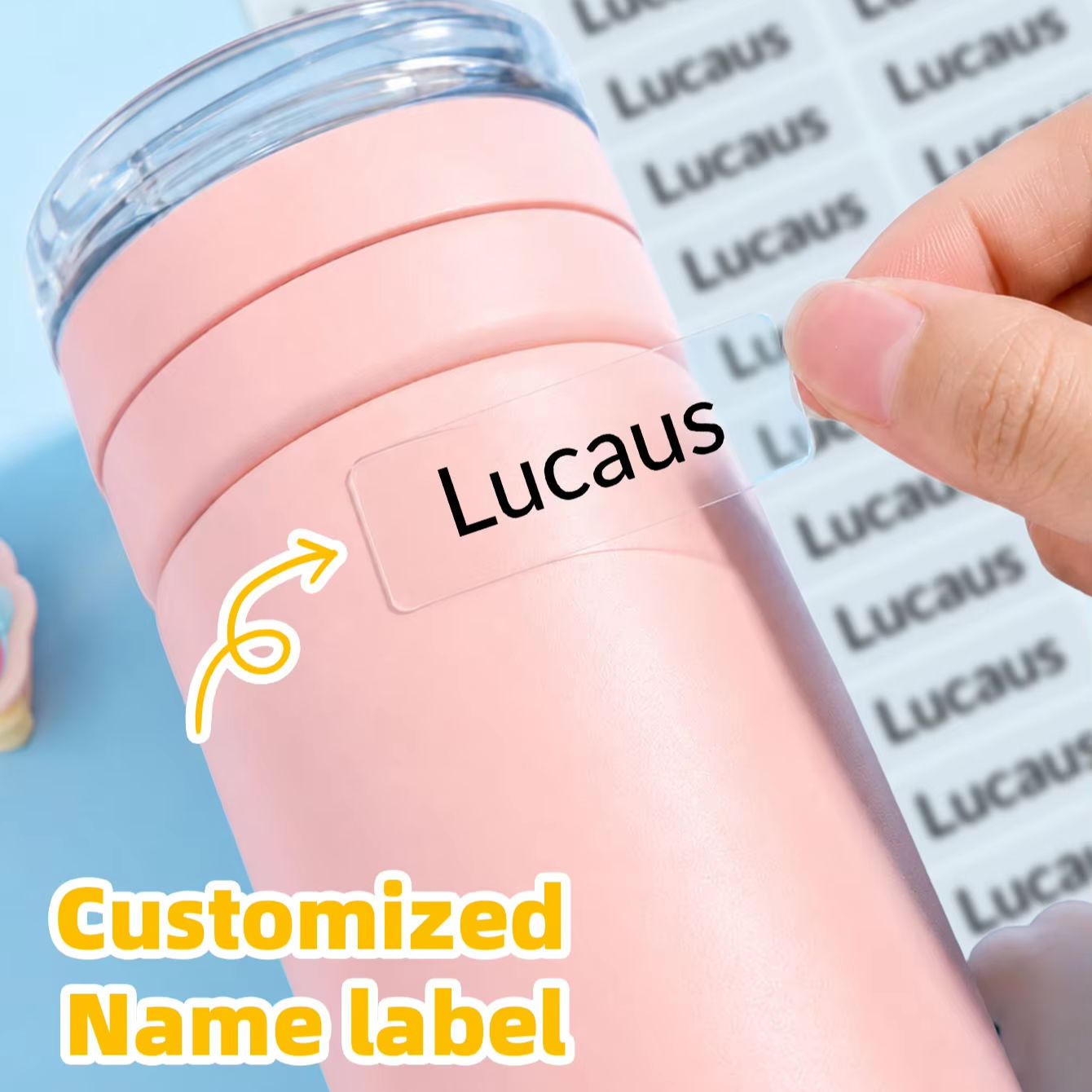 Personalized Name Box - 1-300 قطعة ملصقات مخصصة بالاسم، ملصقات