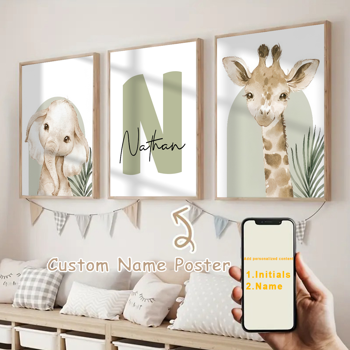 Personalized Name Box - 3 قطعة/المجموعة مخصصة اسم شخصي سفاري