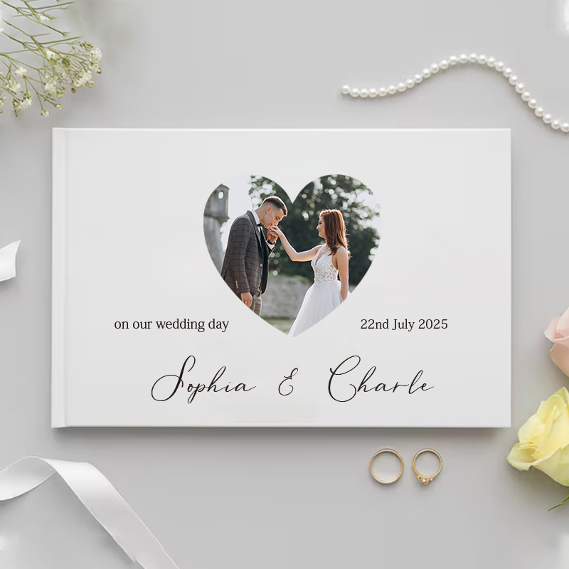 Custom Photo Book - كتاب ضيوف مخصص لهدية الزفاف، ألبوم