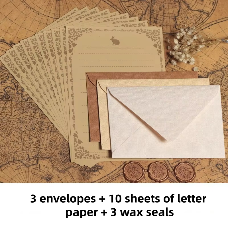 Wax Seal Letter Kit - طقم قرطاسية فاخر من 16 قطعة