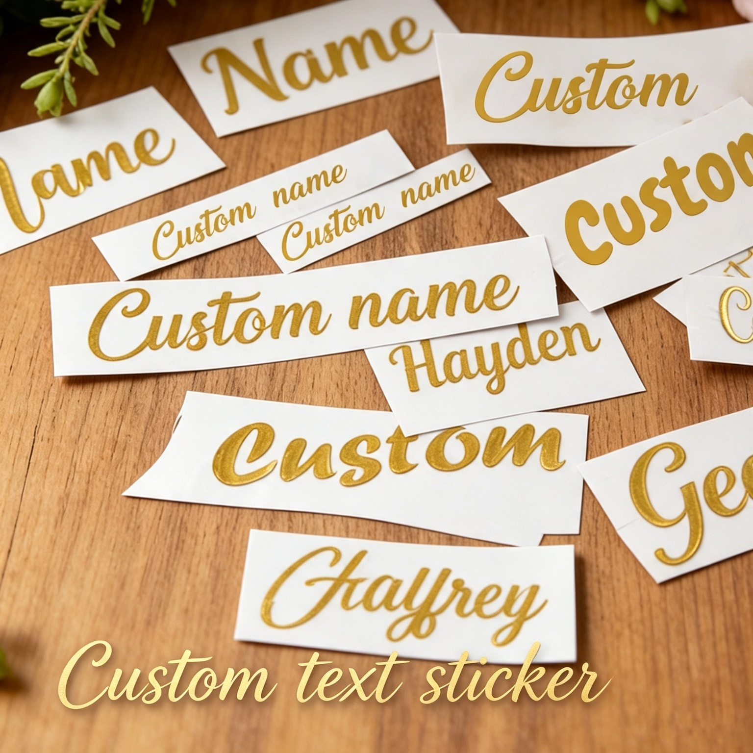 Personalised Candle Label - ملصقات أسماء مخصصة، ملصقات ذهبية كريستالية