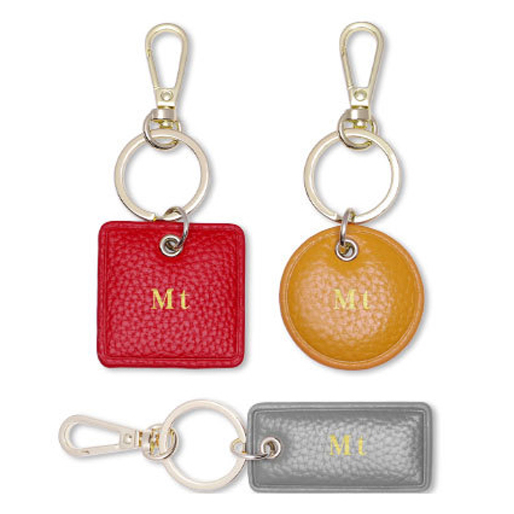 Monogram Keychain Leather - رسائل مخصصة الجلود المفاتيح مشبك دائري