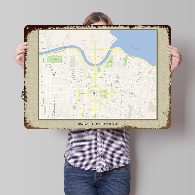 ملصق معدني لخريطة سايلنت هيل ر - مراجعة Custom Map Poster وسعره