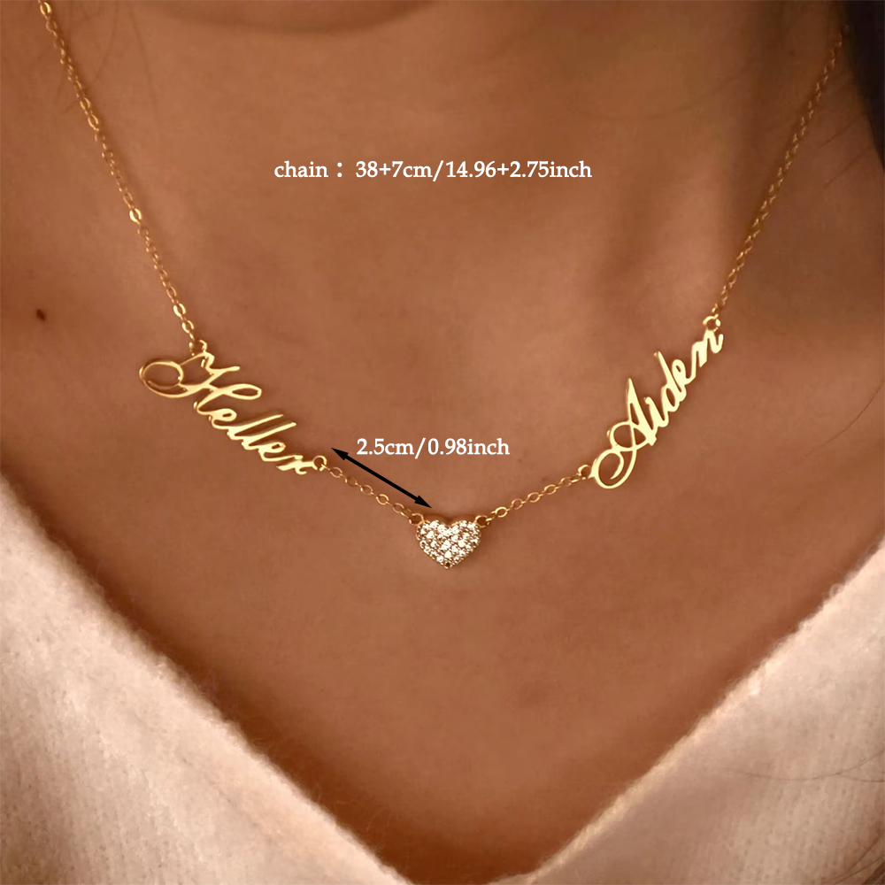 مخصص اثنين اسم قلادة للنساء عي - مراجعة Name Necklace Custom وسعره
