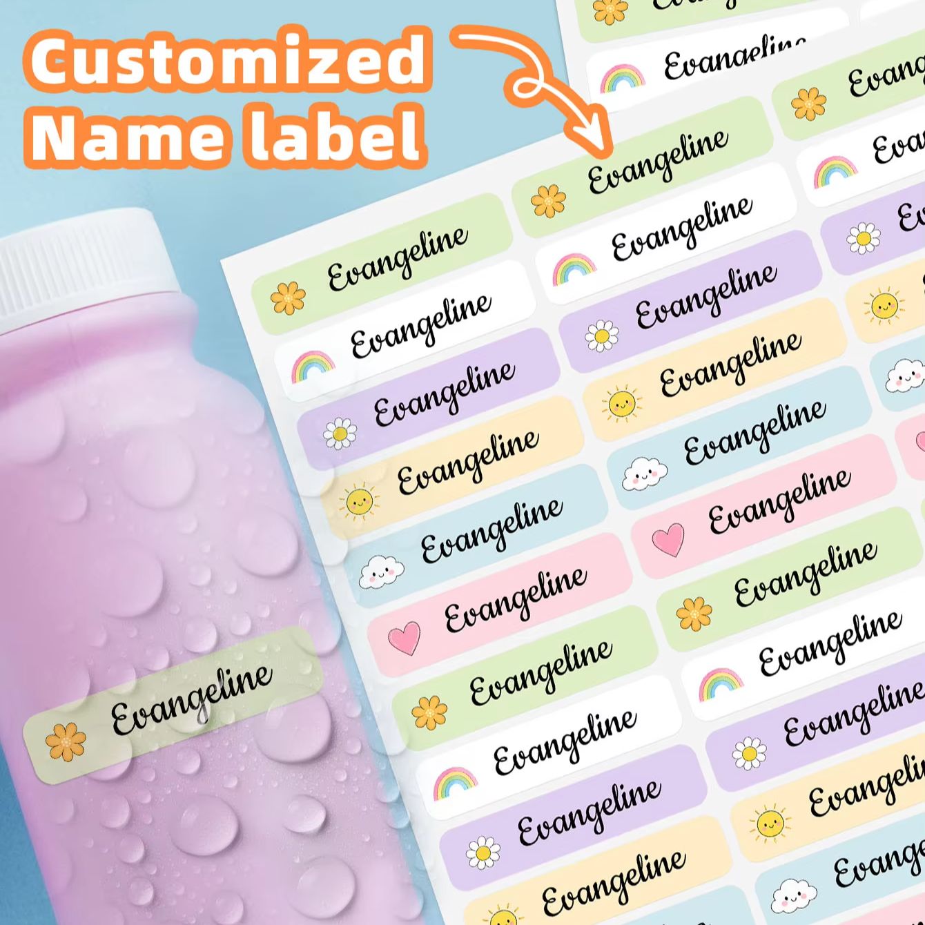 1-220 قطعة ملصقات أسماء مخصصة، - مراجعة Personalized Name Box وسعره