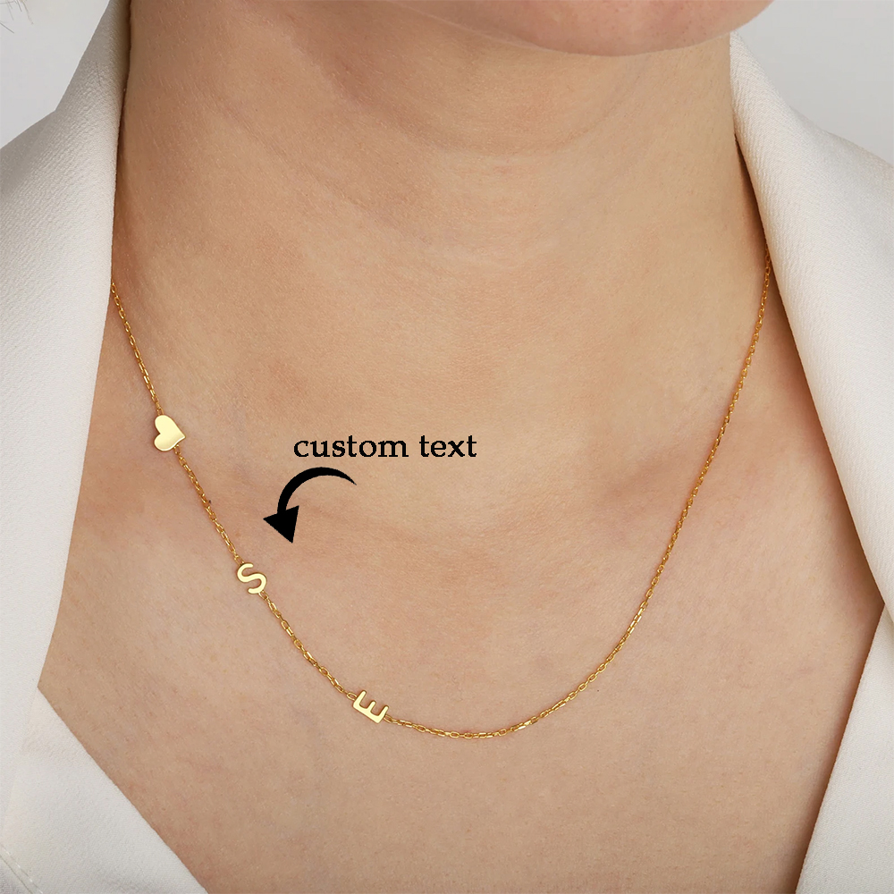 مخصص القلب جانبية رسالة الأحرف - مراجعة Name Necklace Custom وسعره