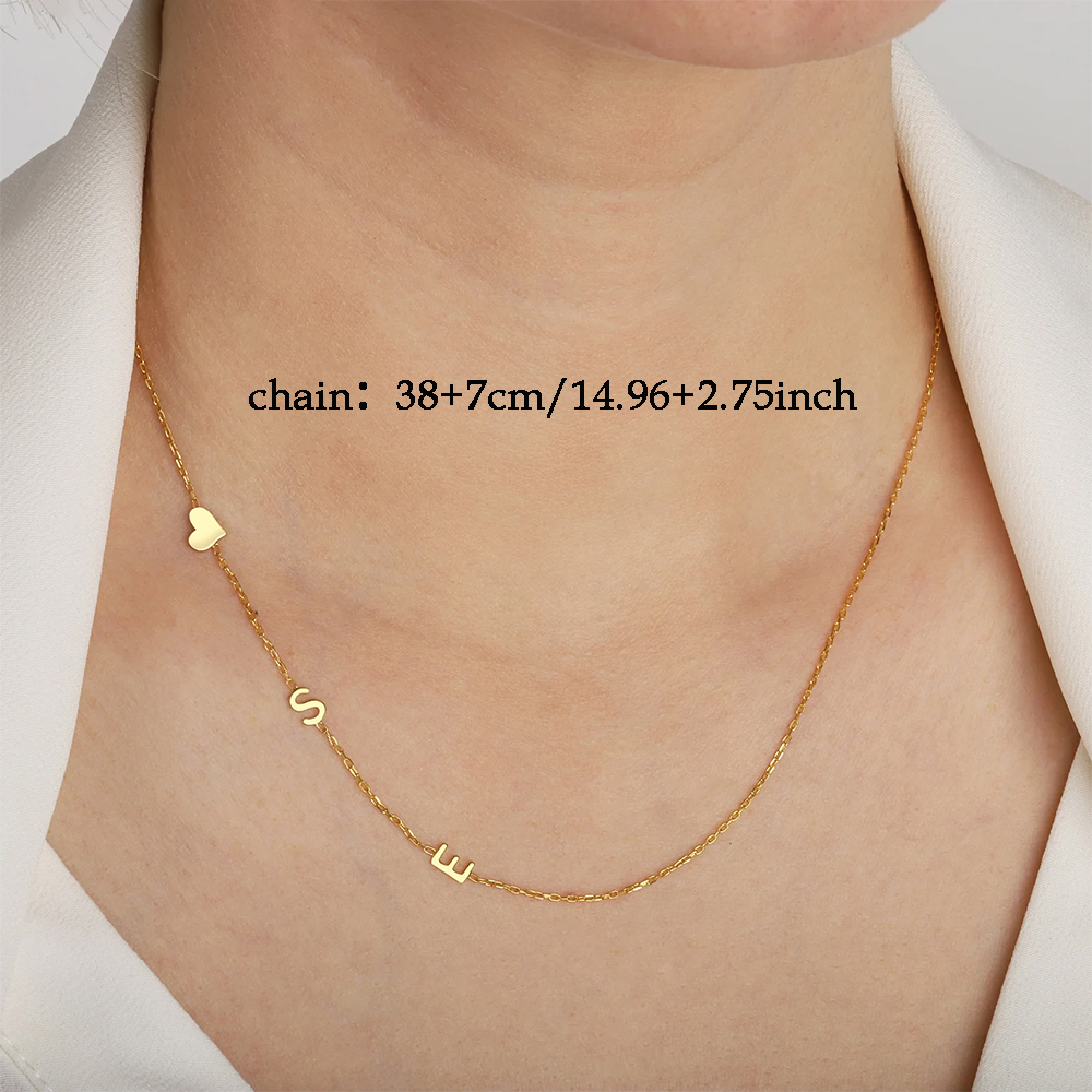 مخصص القلب جانبية رسالة الأحرف - مراجعة Name Necklace Custom وسعره