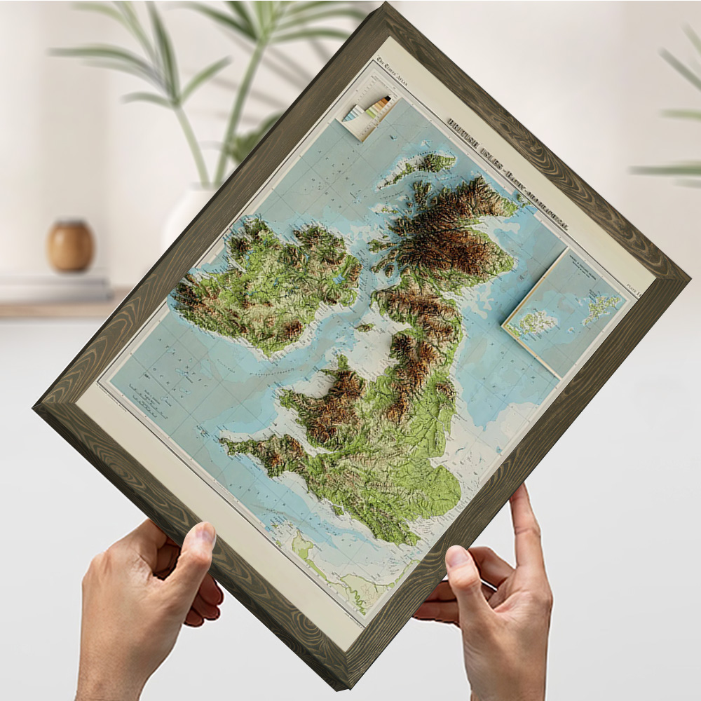 خريطة ثلاثية الأبعاد للجزر الب - مراجعة Custom Map Poster وسعره
