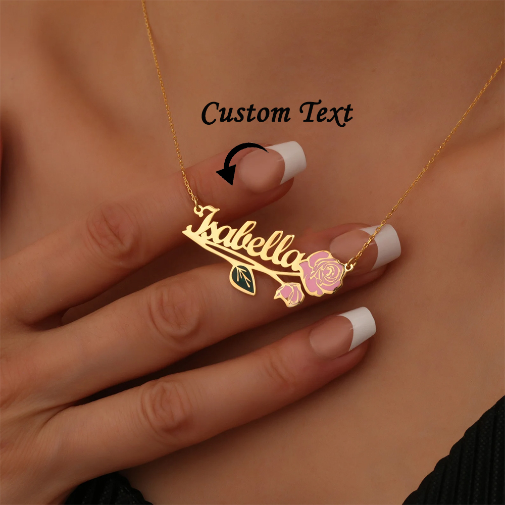 قلادة مخصصة بألوان زاهية مع اس - مراجعة Name Necklace Custom وسعره