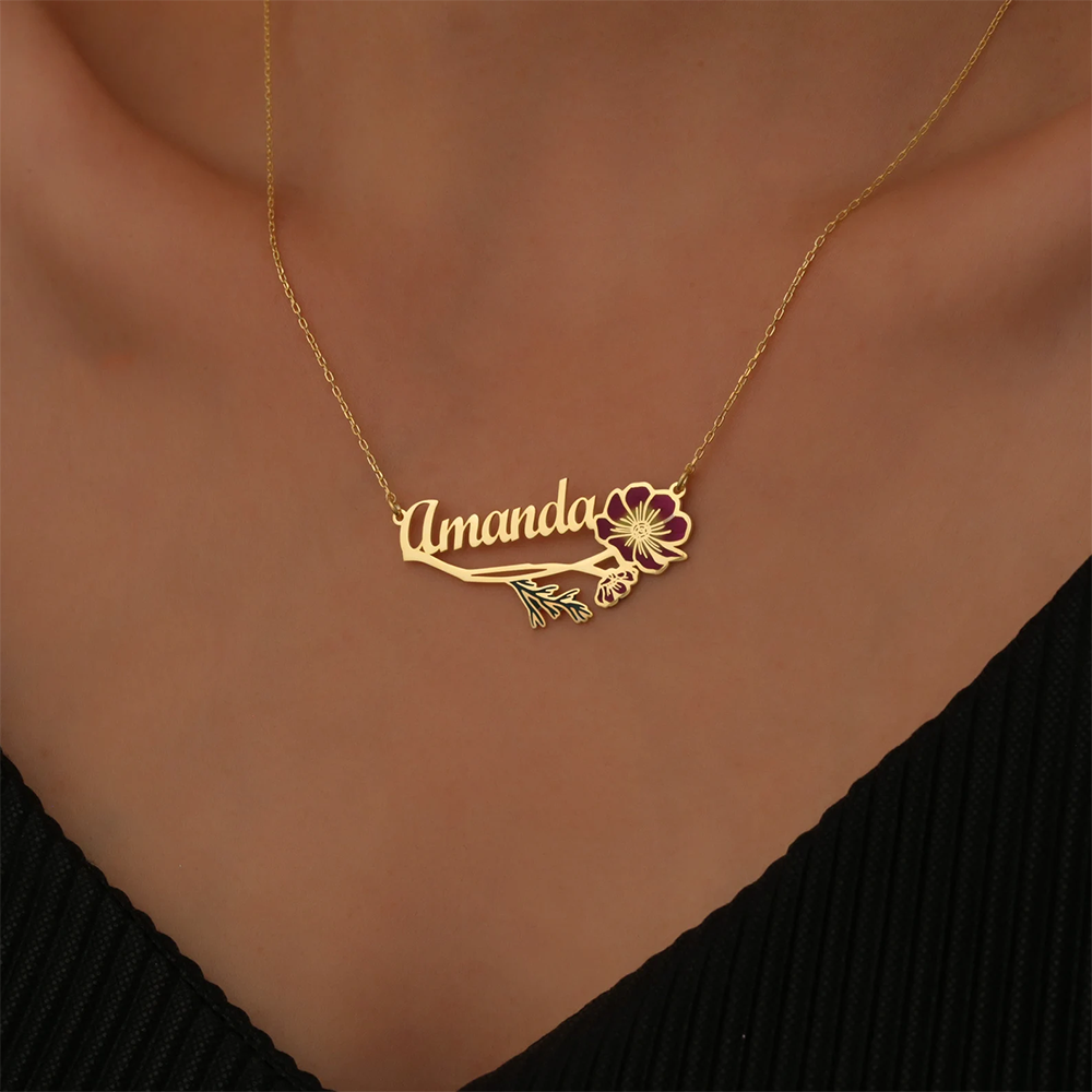 قلادة مخصصة بألوان زاهية مع اس - مراجعة Name Necklace Custom وسعره