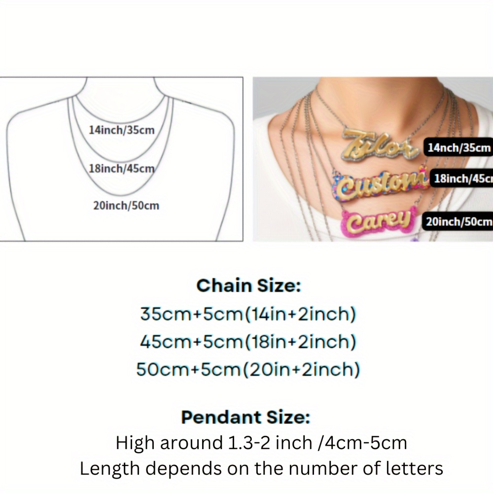 قلادة اسم مخصصة من الأكريليك م - مراجعة Name Necklace Custom وسعره