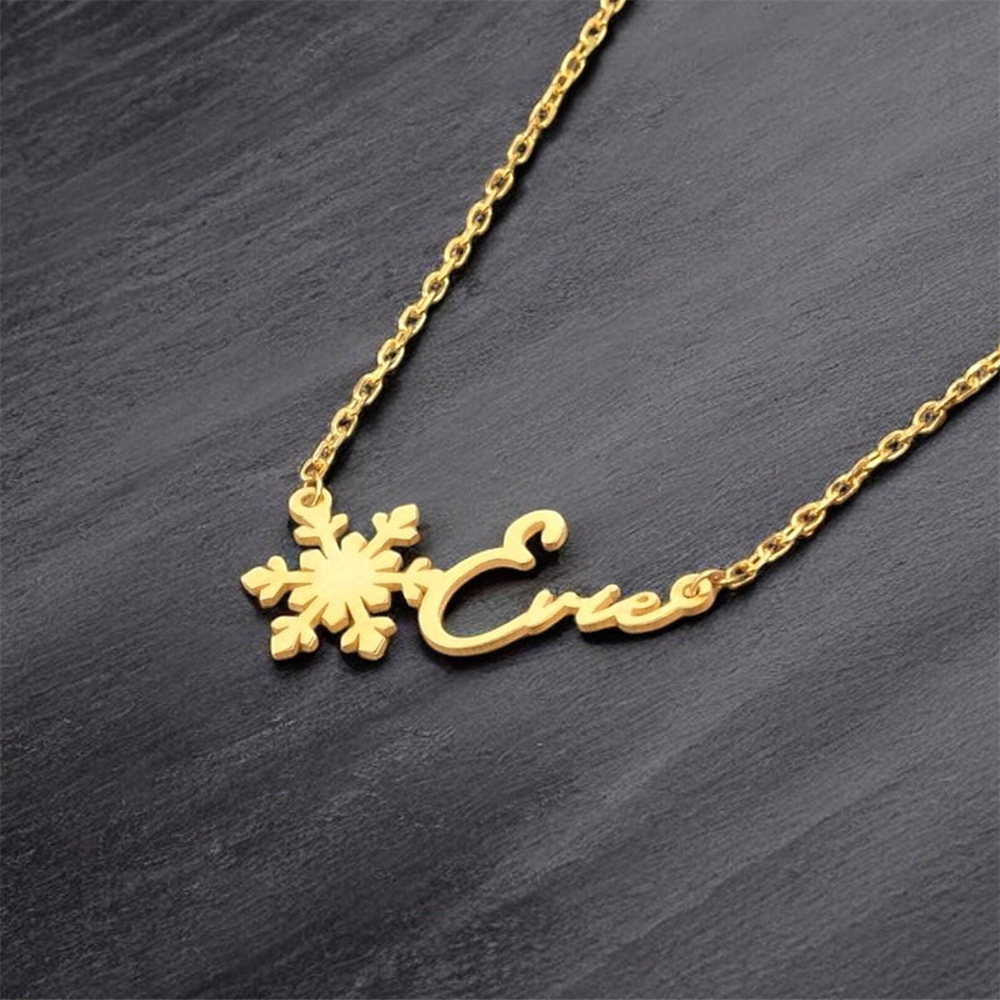 مخصص اسم بسيط قلادة الفولاذ ال - مراجعة Birth Flower Necklace وسعره