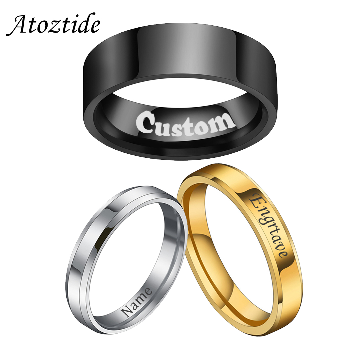 Atoztide 4/6/8 مللي متر شخصية  - مراجعة Initial Ring Custom وسعره