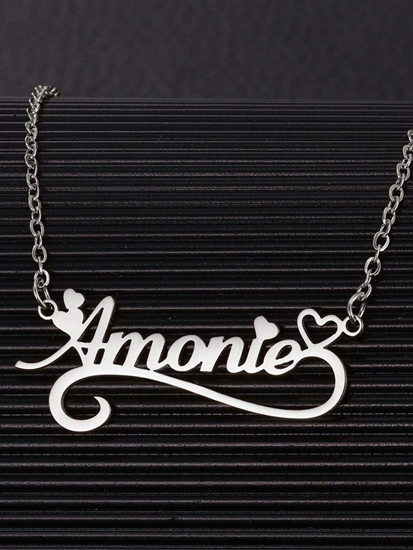 اسم مخصص قلادات القلب المجوفة  - مراجعة Name Necklace Custom وسعره