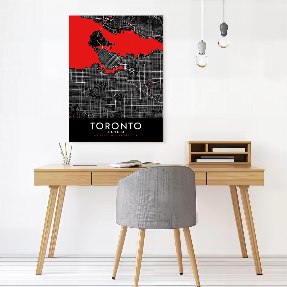 لوحة فنية جدارية قماشية لخريطة - مراجعة Custom Map Poster وسعره