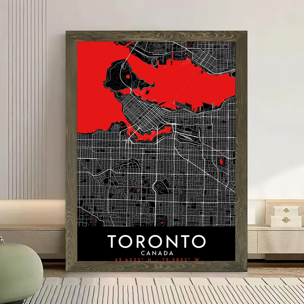 لوحة فنية جدارية قماشية لخريطة - مراجعة Custom Map Poster وسعره