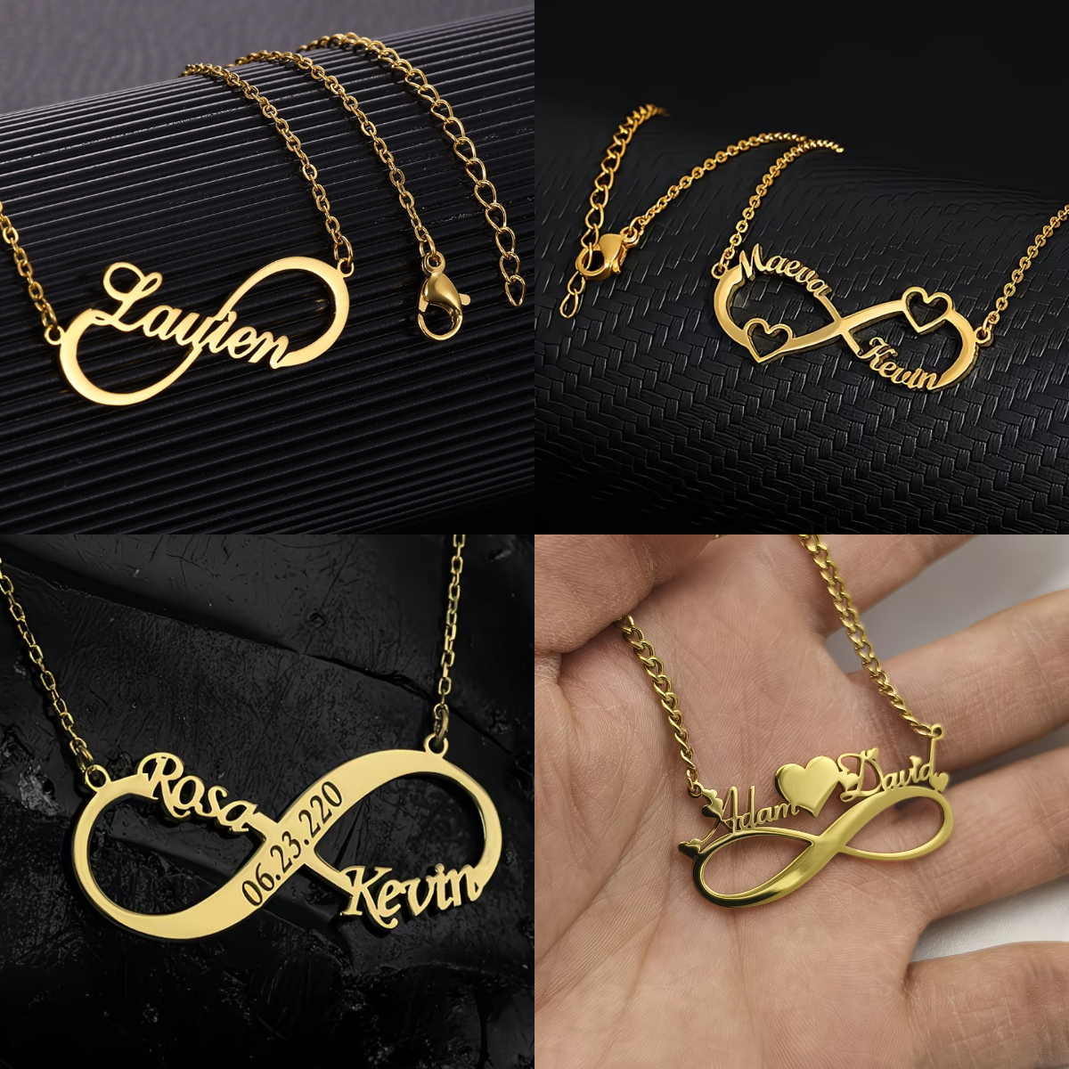قلادات مخصصة بتصميم لانهائي لل - مراجعة Name Necklace Custom وسعره