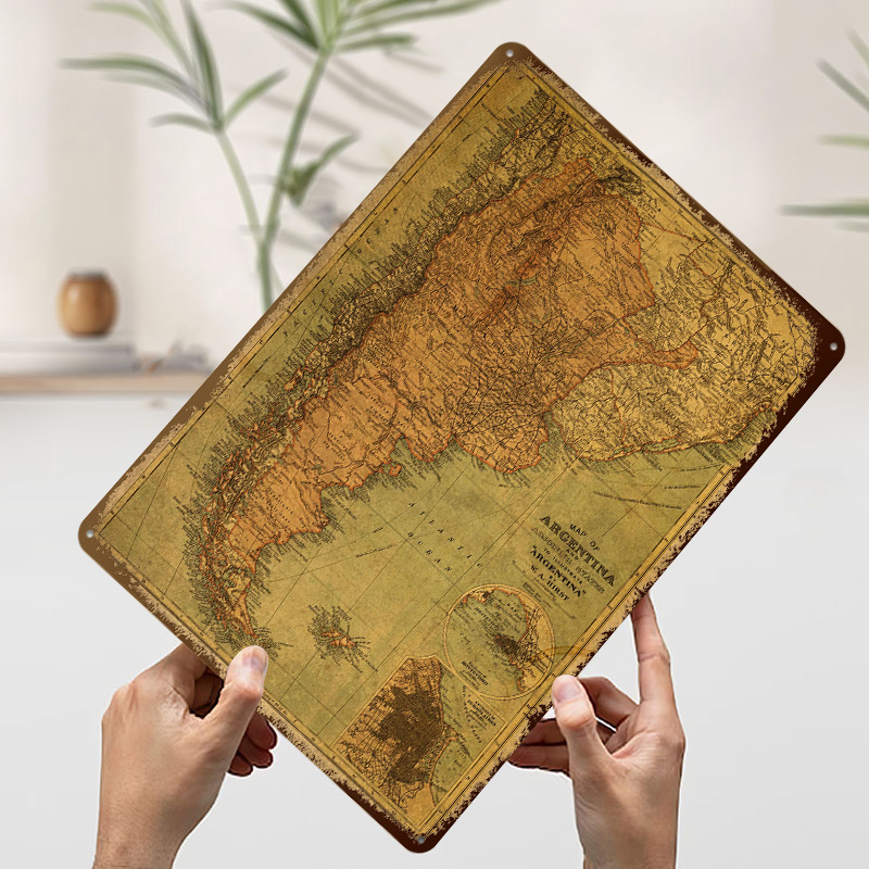 خريطة الأرجنتين العتيقة على لو - مراجعة Custom Map Poster وسعره