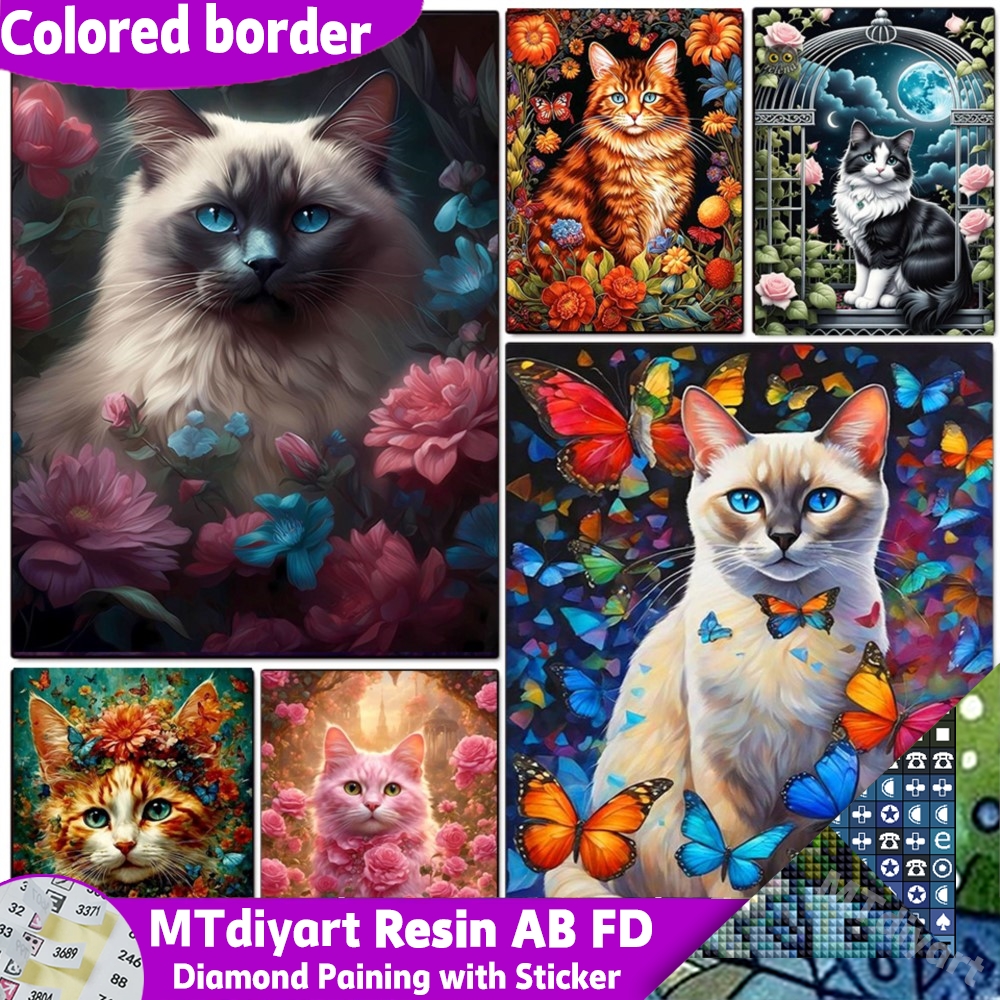 طقم فن الرسم بالألماس للقطط، م - مراجعة Photo Mosaic Print وسعره