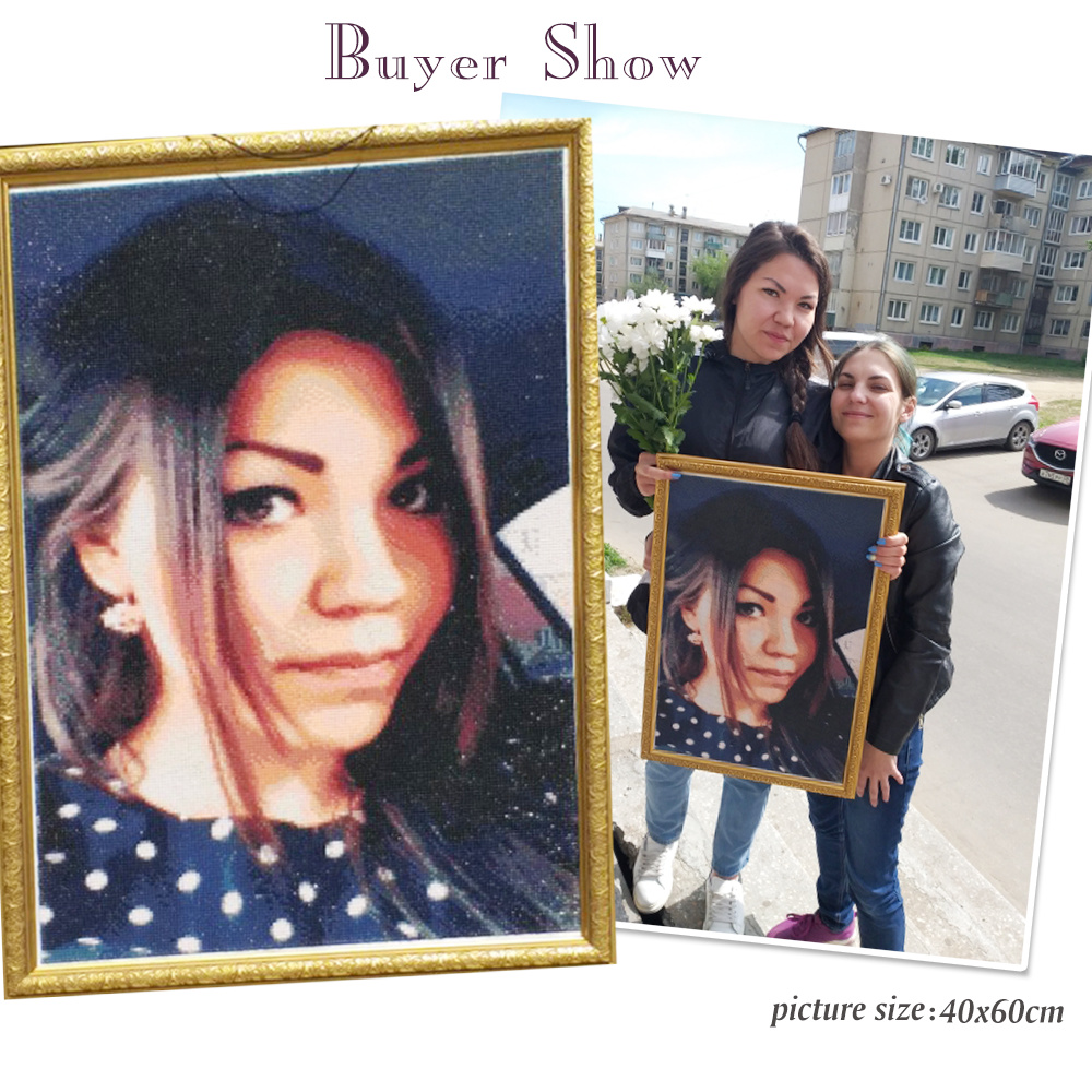 HUACAN مجموعات كاملة الماس الل - مراجعة Photo Mosaic Print وسعره
