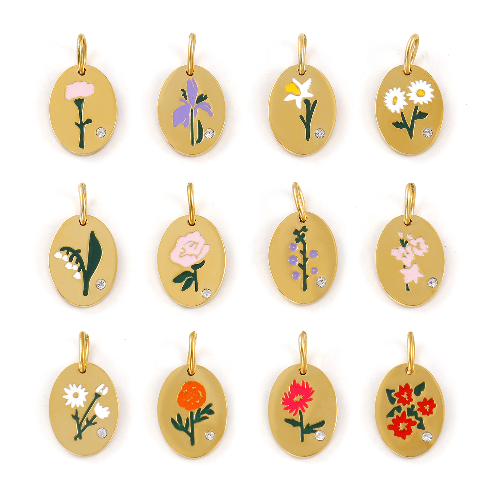 1 قطعة 304 الفولاذ المقاوم للص - مراجعة Birth Flower Necklace وسعره